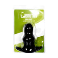 Black silicone ergonomic tunnel plug model ergo bum by brutus designed for comfort in xxl size