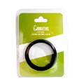 Black silicone cock ring 50 mm diameter branded brutus designed for comfortable flat slick wear