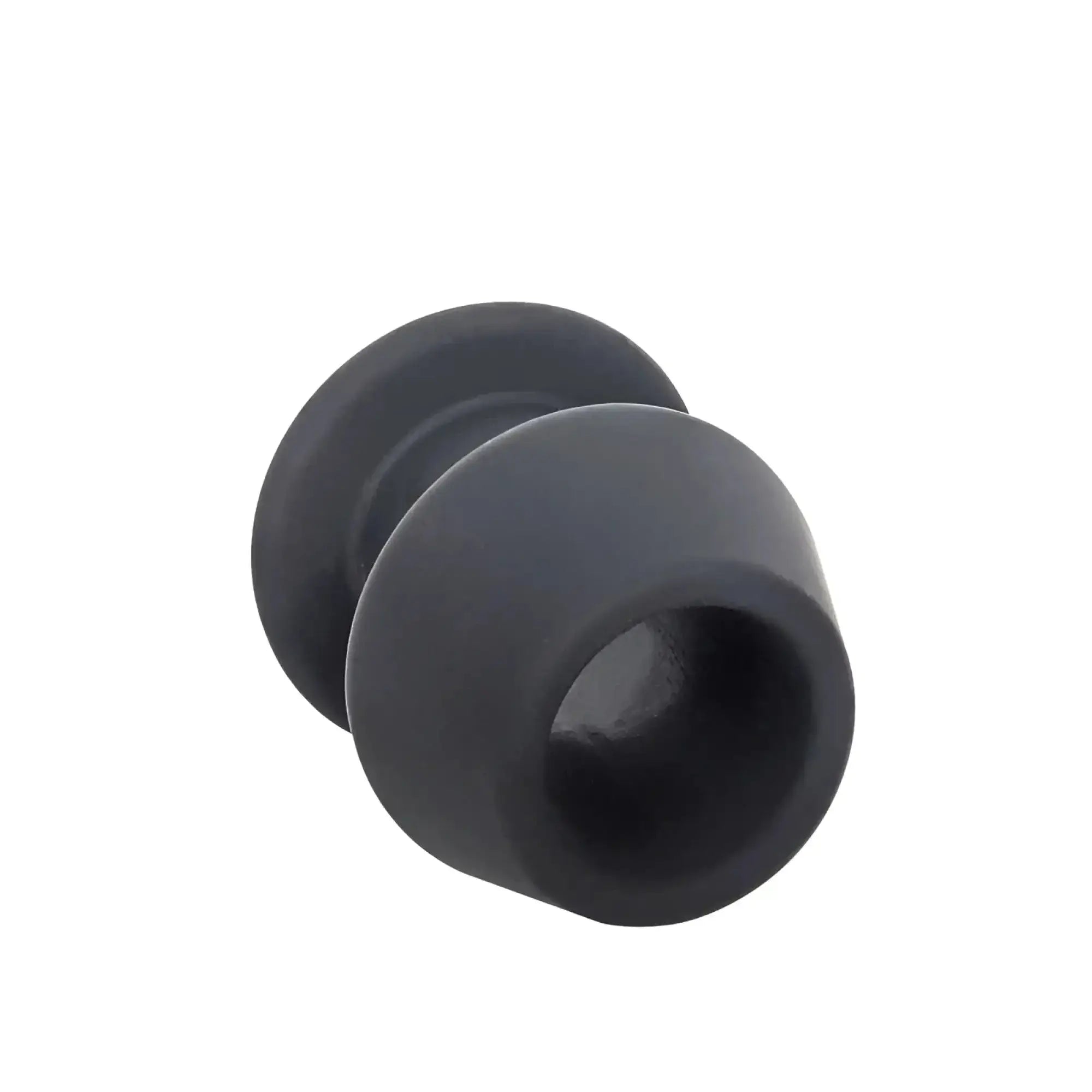 Black silicone earplug with rounded tapered design and smooth surface from brutus gobbler silicone tunnel plug m m product