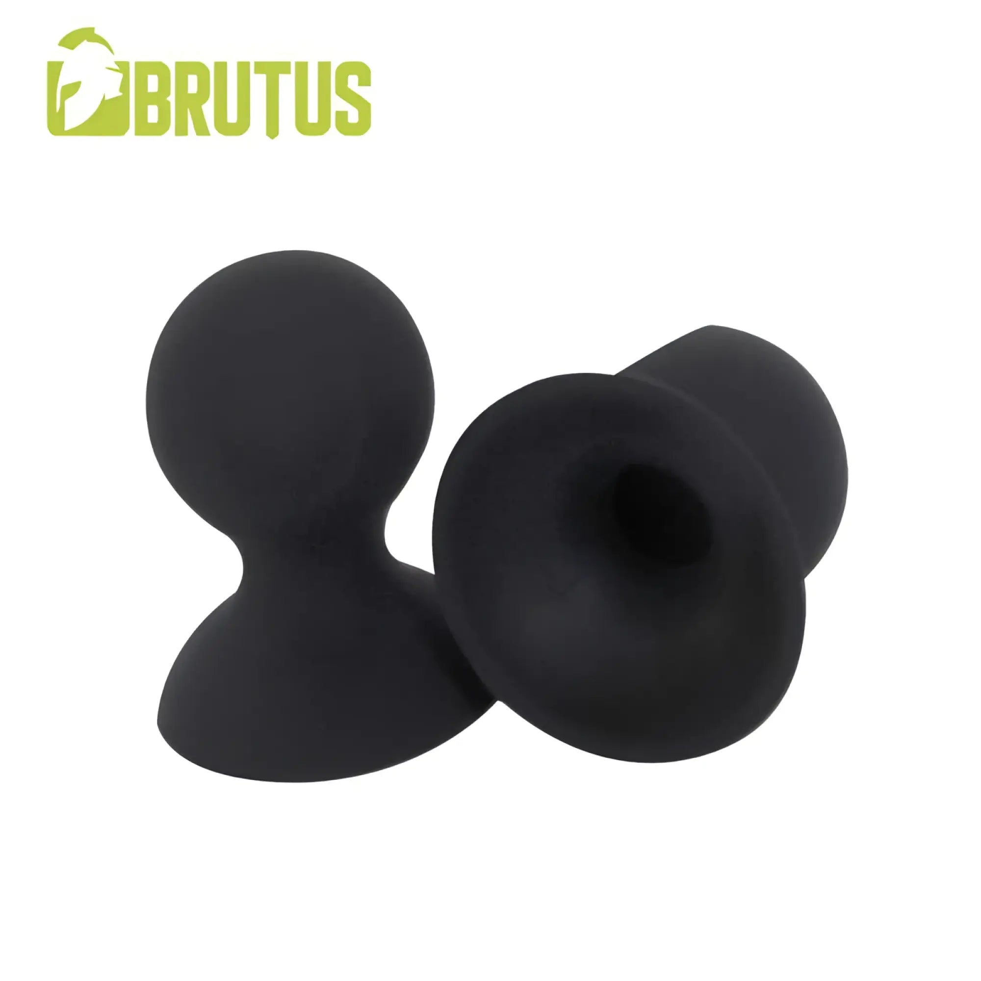 Black silicone suction cup earplugs by brutus designed for comfortable noise protection and secure fit