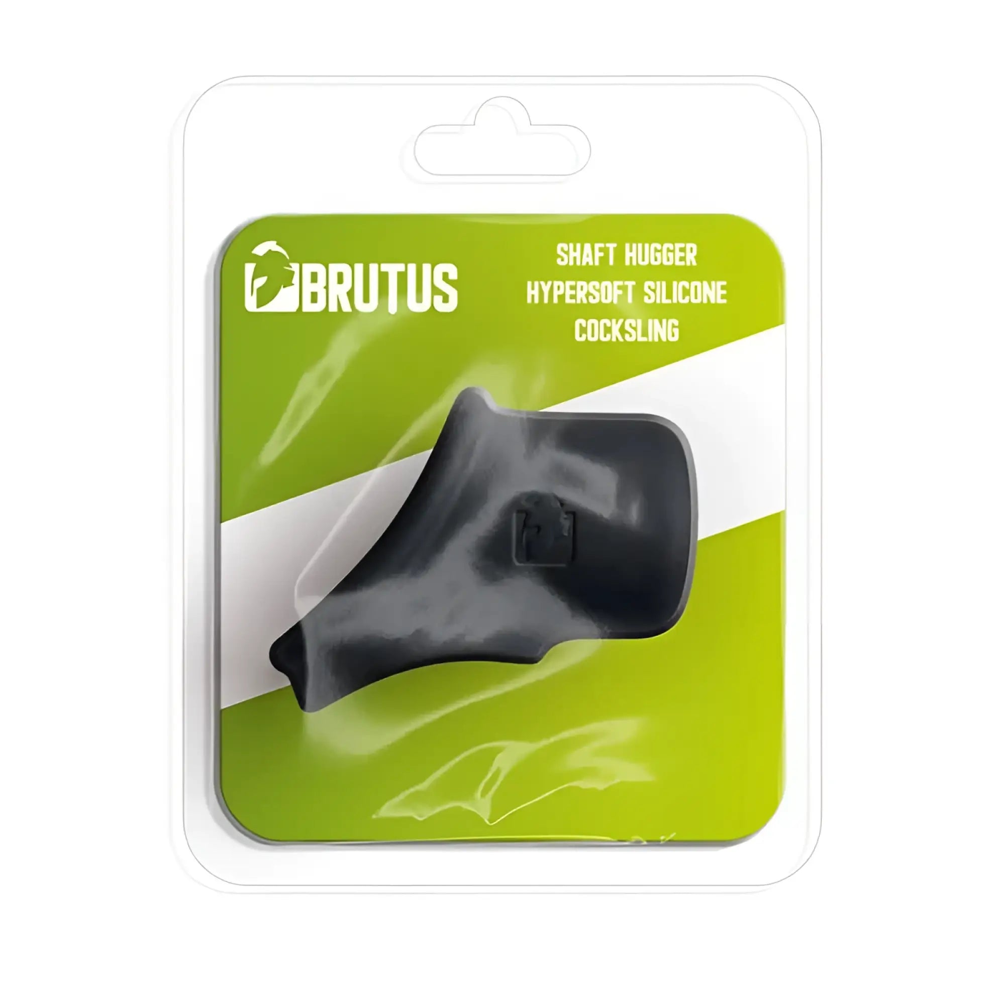 Black hypersoft silicone cocksling by brutus designed for comfortable shaft hugging and support