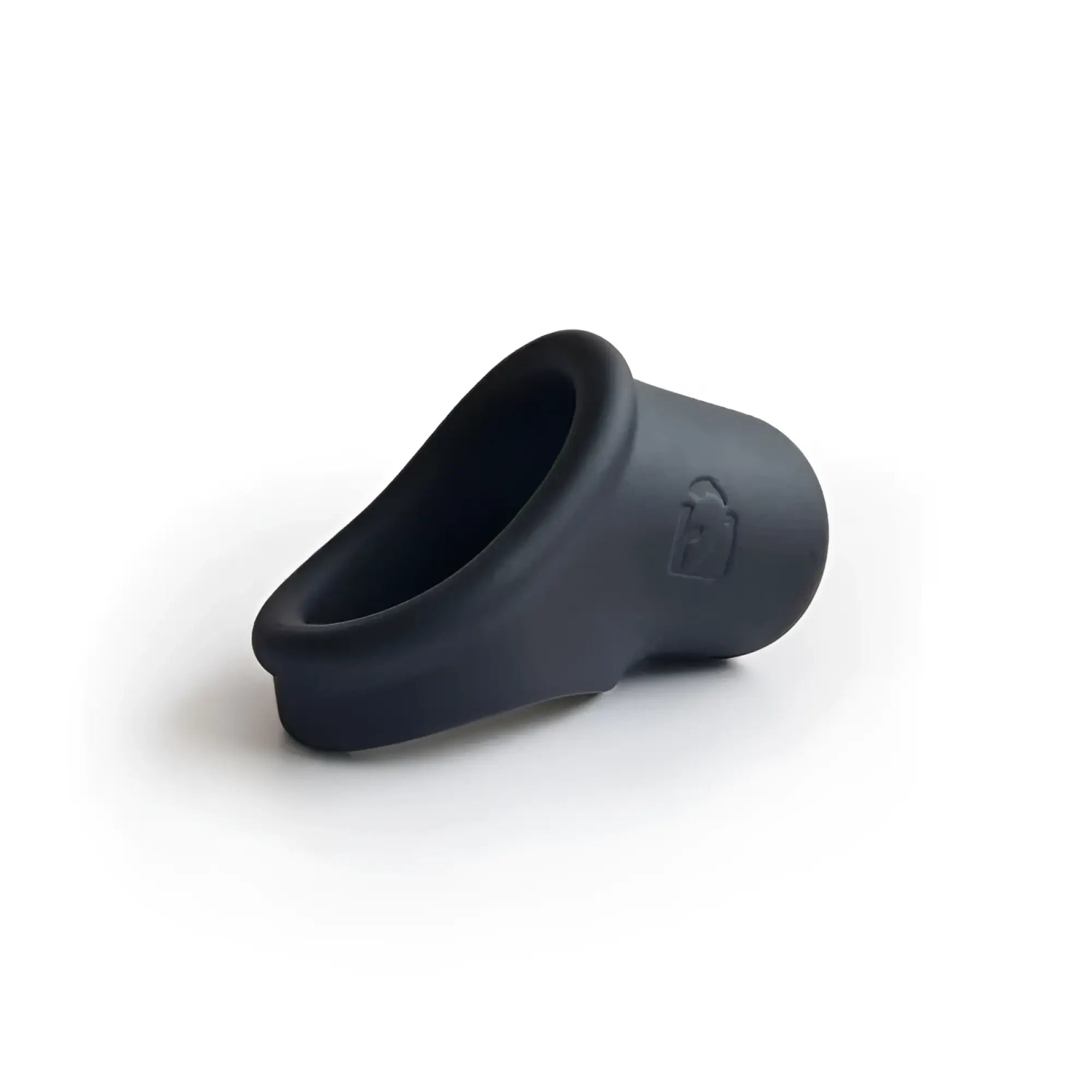 Black silicone finger ring with smooth contoured design and subtle embossed logo from brutus shaft hugger hypersoft cocksling