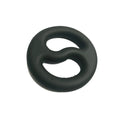 Black rubber hand gripper with smooth rounded design and two interlocking loops for brutus yin yang silicone duo ring