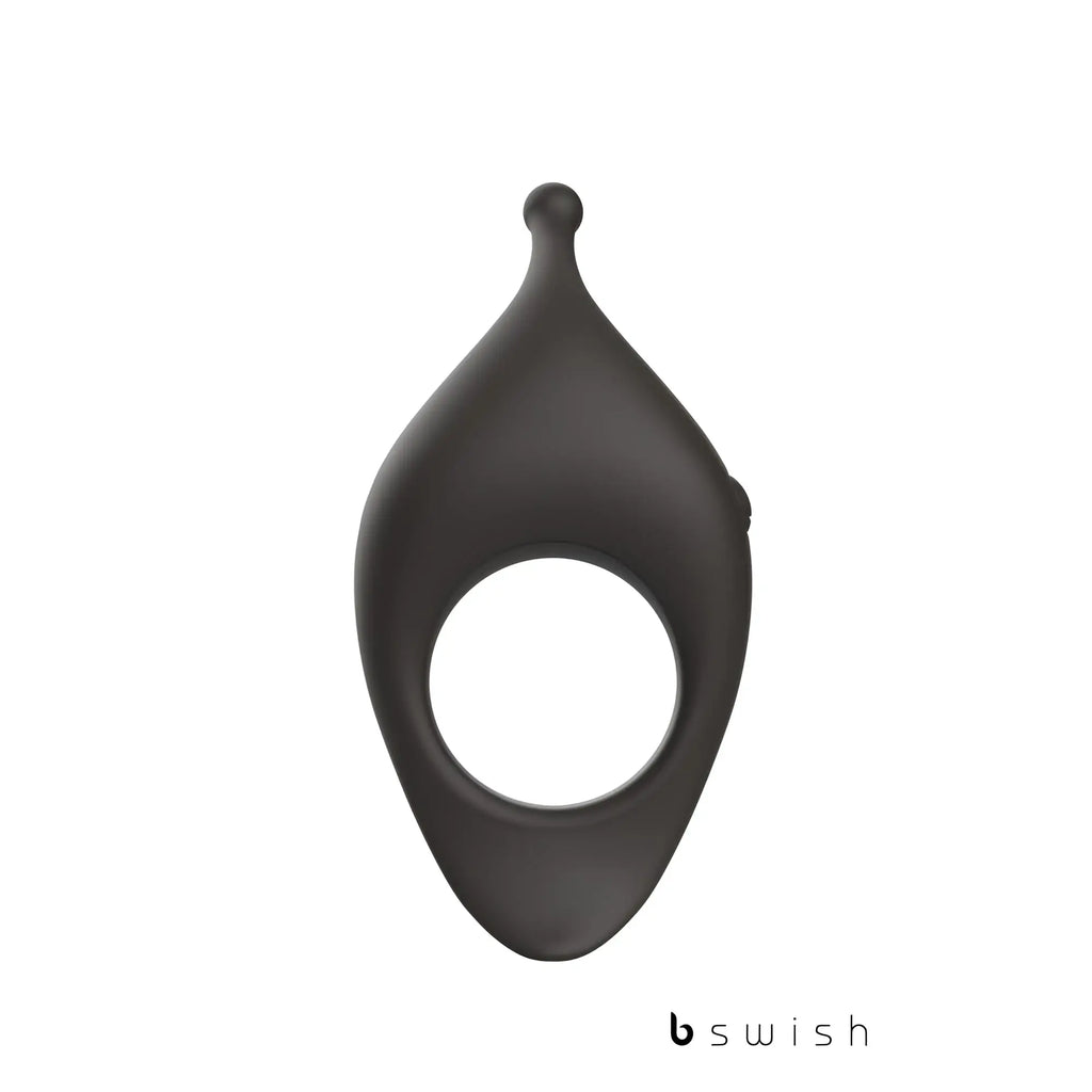 Bswish Bcharmed Rhythm Infinite Deluxe black silicone ring with black matte finish smooth rounded ergonomic contours