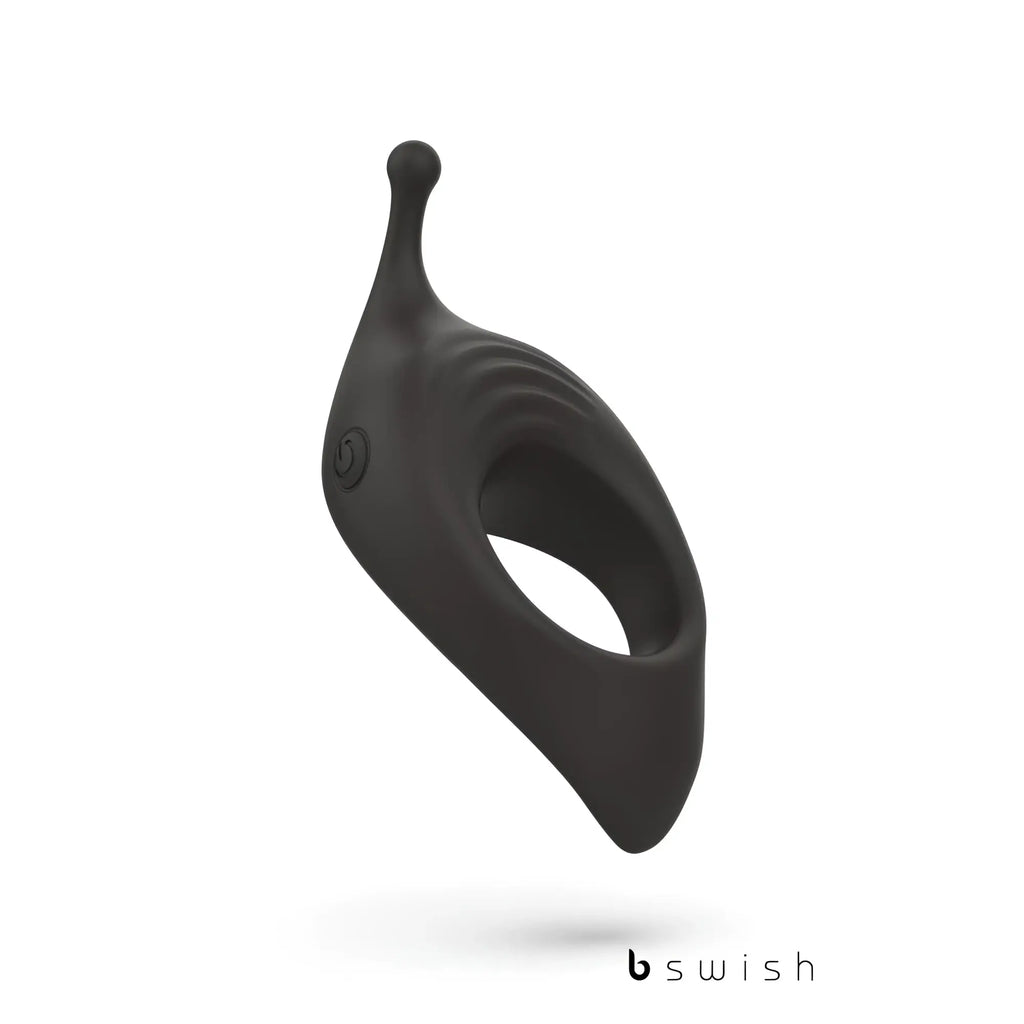 Bswish bcharmed rhythm infinite deluxe black silicone ring with ergonomic curved design and side button