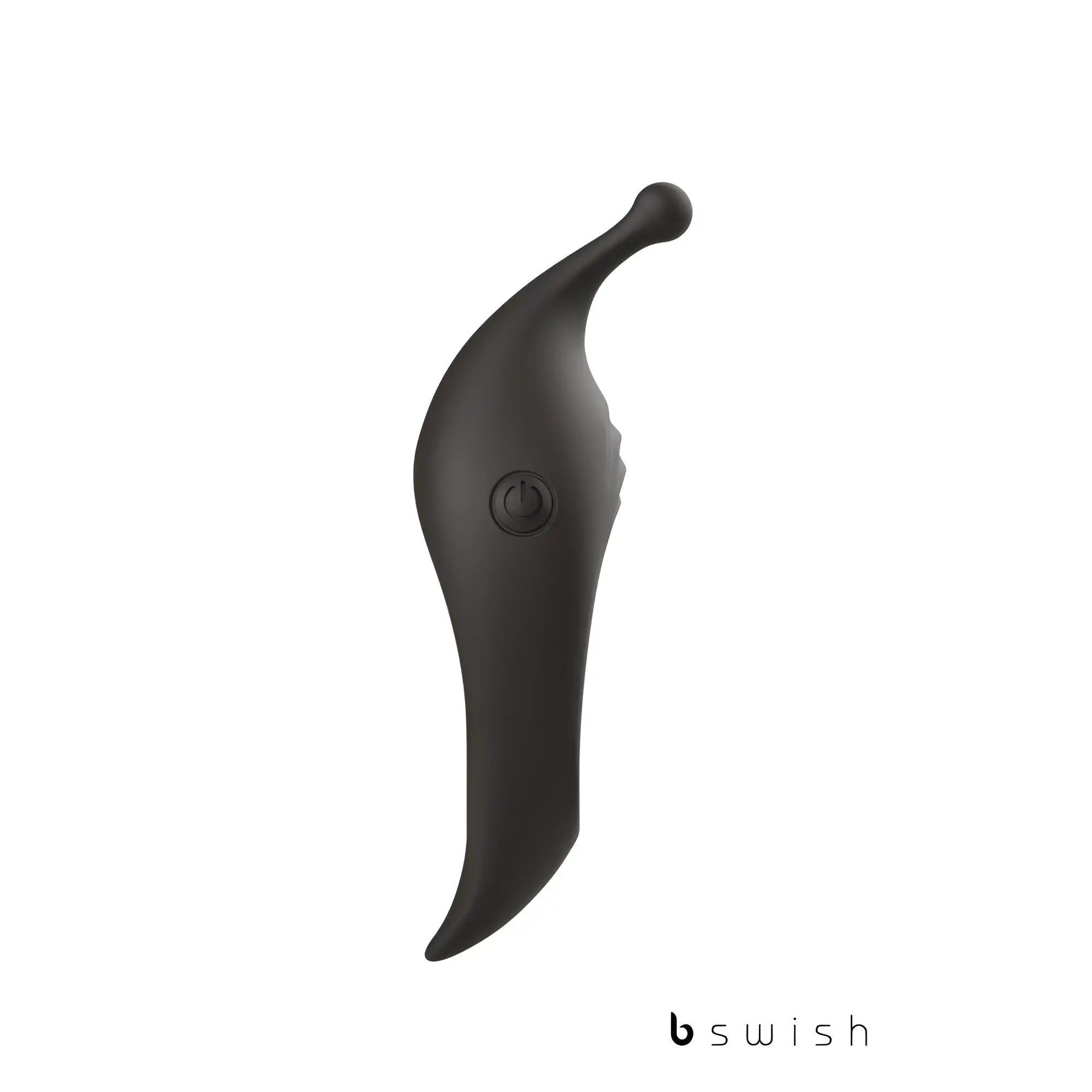 Black silicone wand with power button and rounded tip bswish bcharmed rhythm infinite deluxe black model