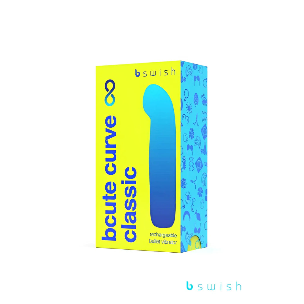 Bswish Bcute Curve Classic rechargeable bullet vibrator in gradient blue designed for personal pleasure use