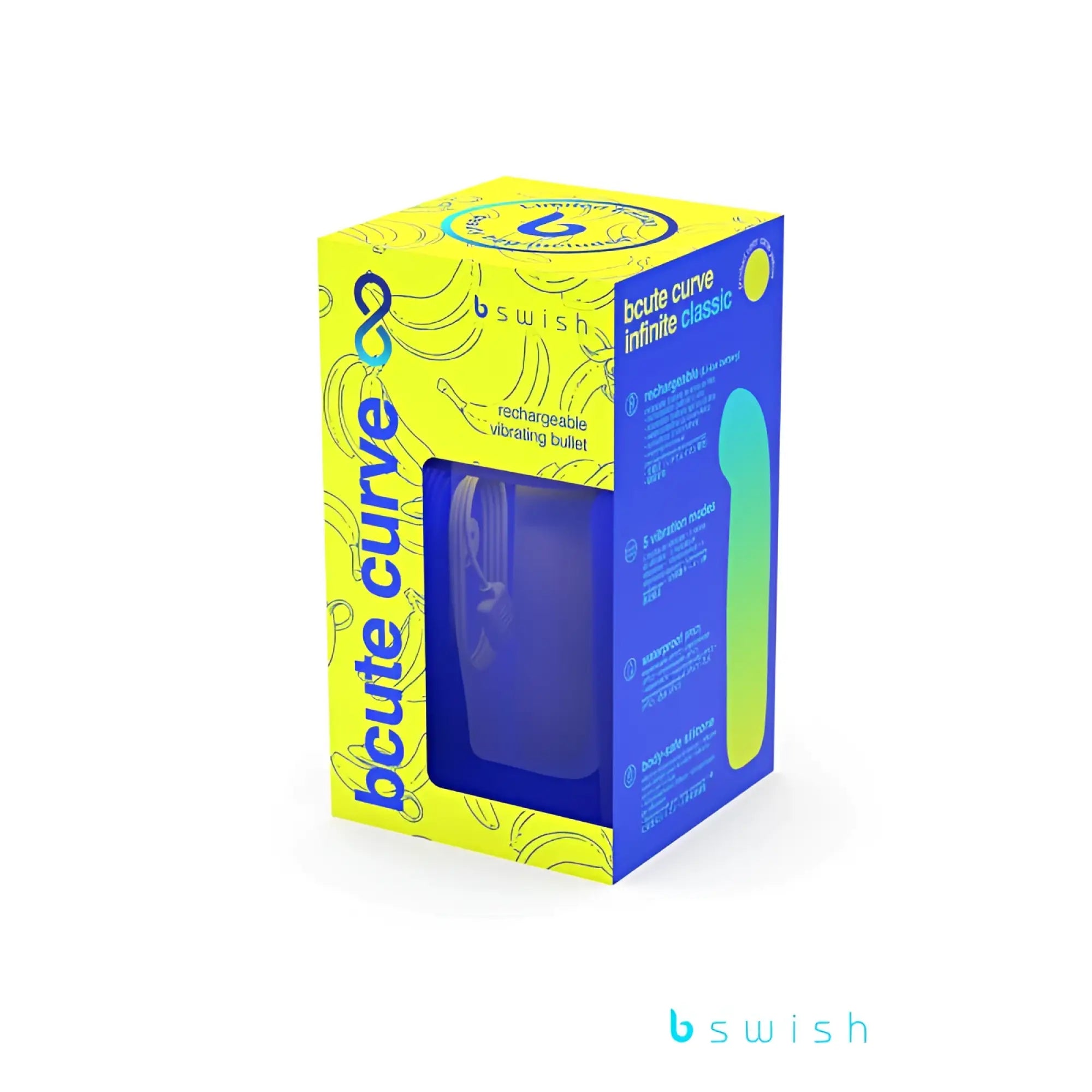 Bswish Bcute Curve Infinite Classic limited edition citrus yellow silicone vibrating bullet in gradient blue to green