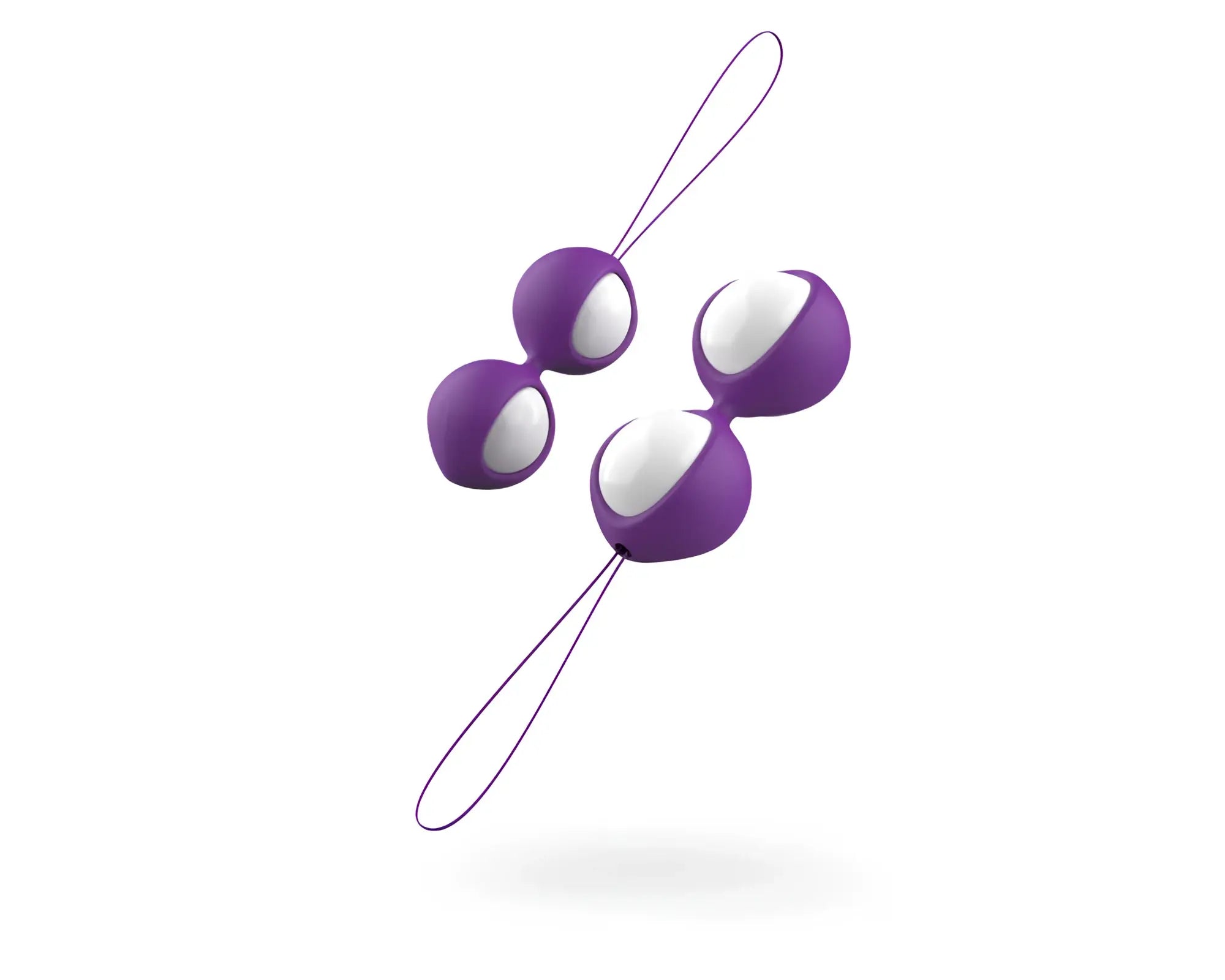 Bswish bfit classic purple love balls featuring purple and white silicone egg-shaped beads on a thin cord
