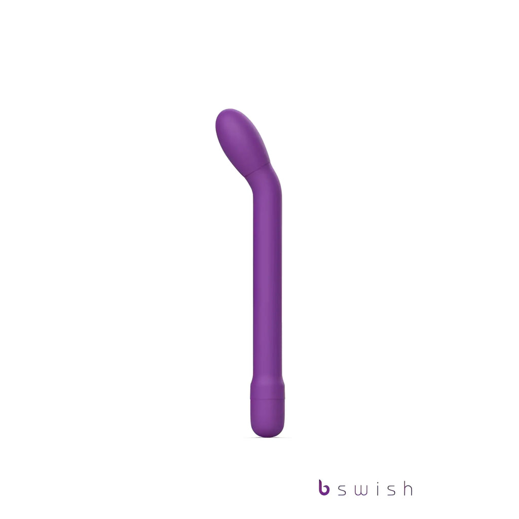 Bswish Bgee Classic purple silicone curved wand with smooth glossy finish and rounded tip for personal use