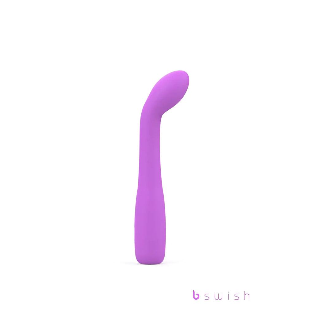 Bswish bgee heat infinite deluxe sweet lavender purple silicone curved vibrator with smooth ergonomic design