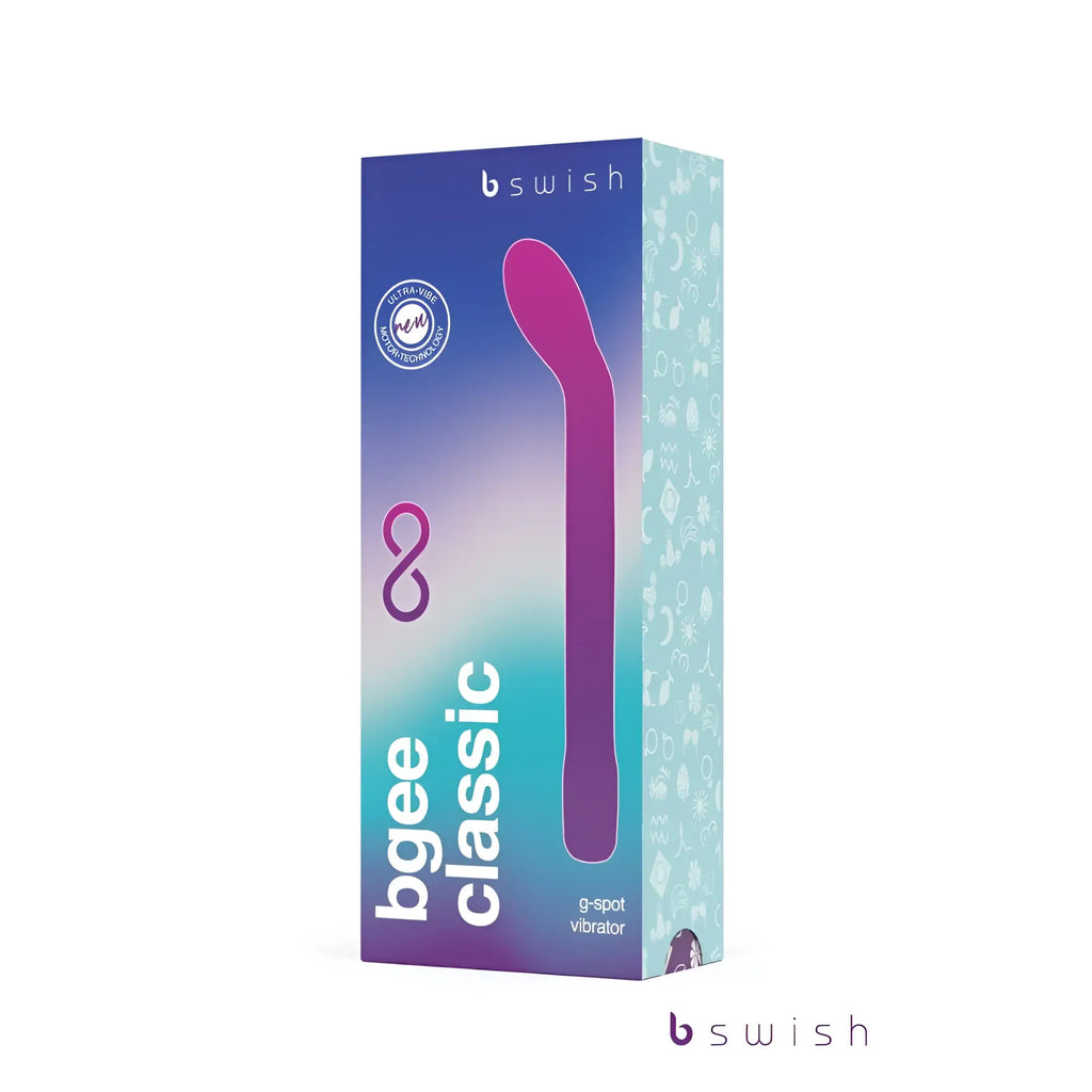 Bswish bgee infinite classic purple g-spot vibrator in gradient pink and purple silicone body for targeted pleasure