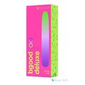 Bswish Bgood Infinite Deluxe sea foam vibrating wand in vibrant pink and lime green iridescent gradient box