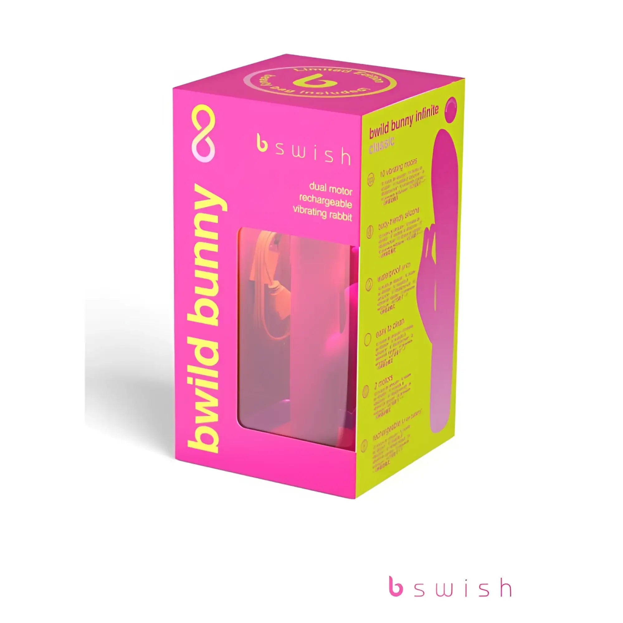 Bswish bwild bunny classic infinite limited edition sunset pink box with dual motor rechargeable vibrating rabbit