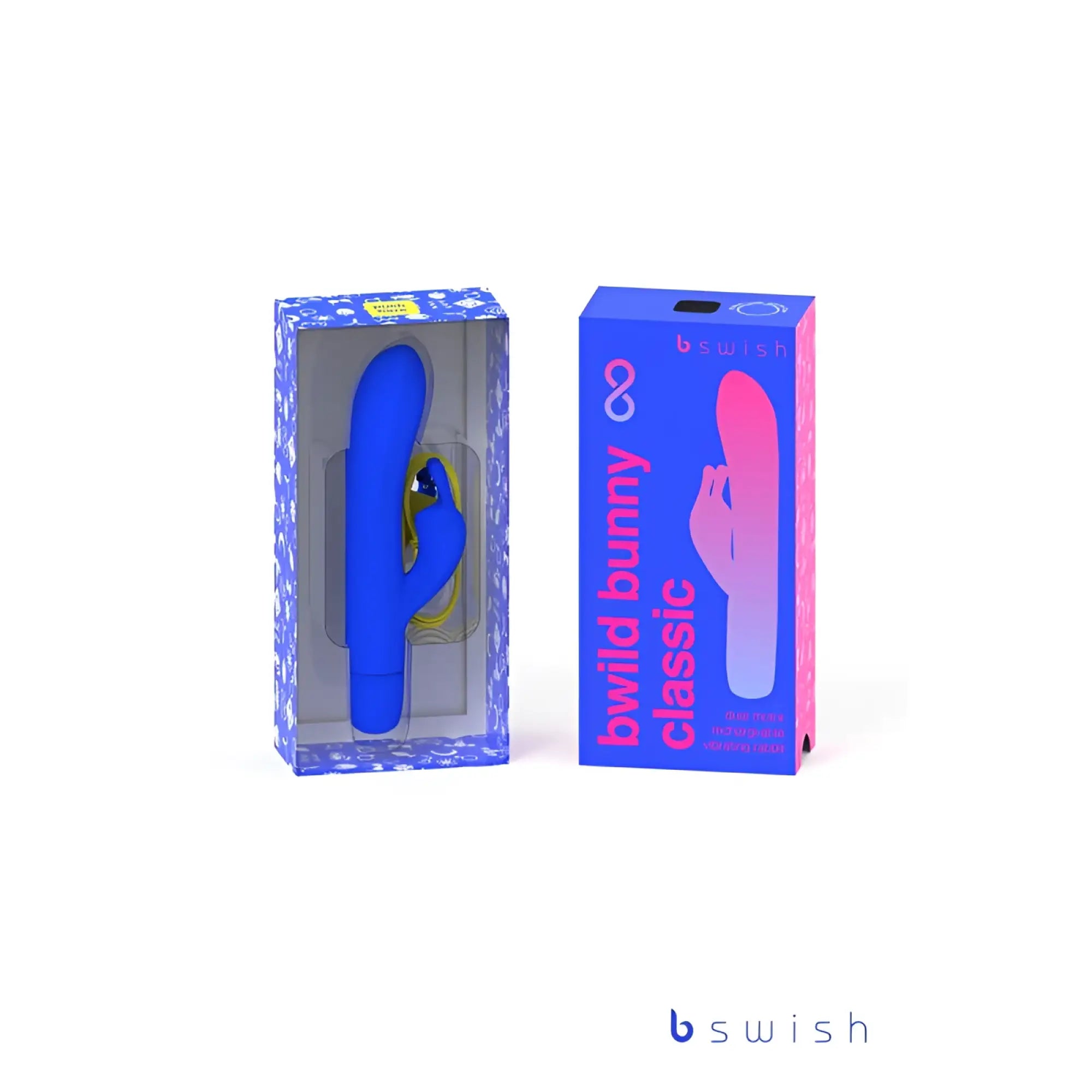 Blue plastic bswish bwild bunny classic infinite pacific blue vibrator in packaging for personal pleasure use