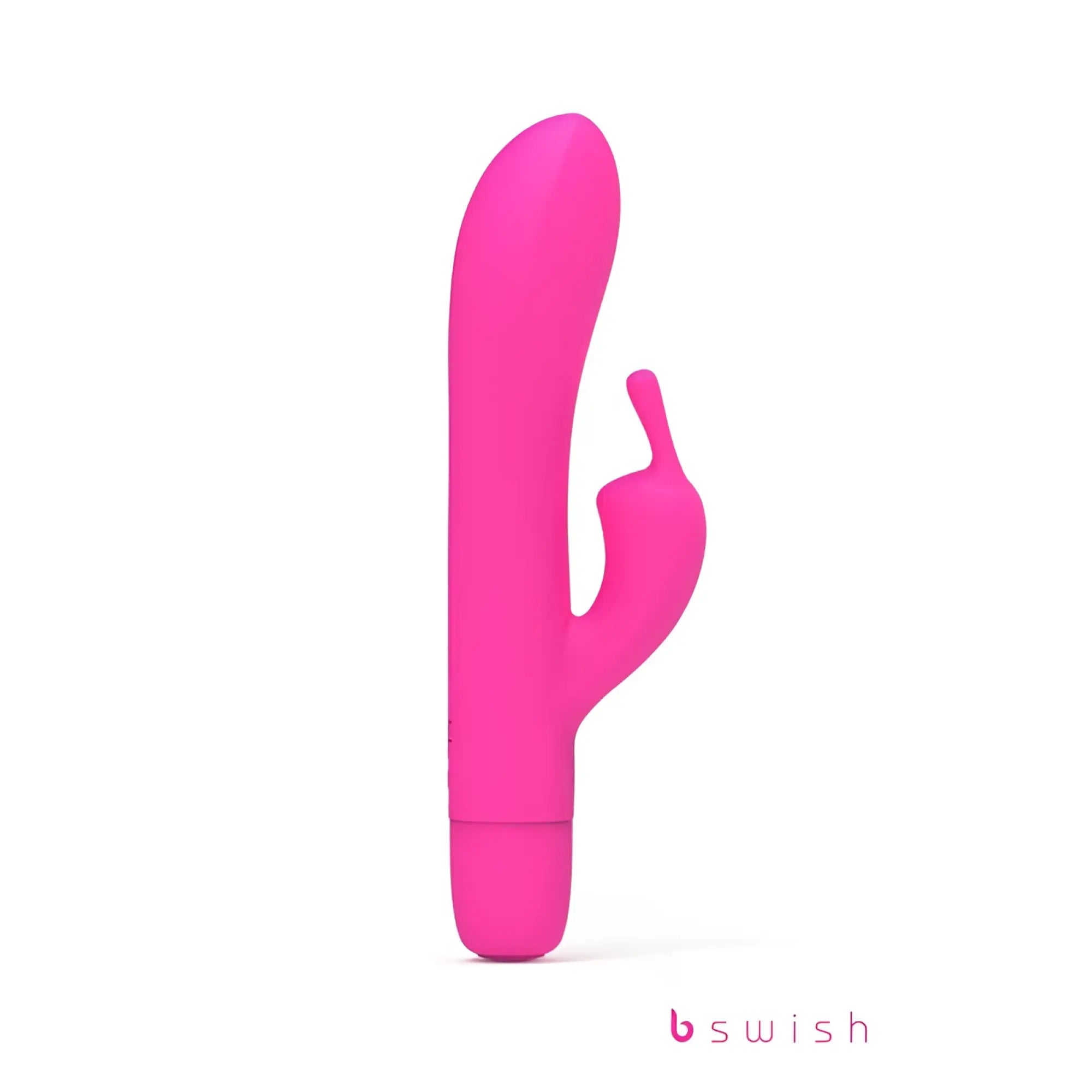 Bswish bwild bunny classic infinite sunset pink rabbit vibrator with smooth surface rounded head and articulated ear
