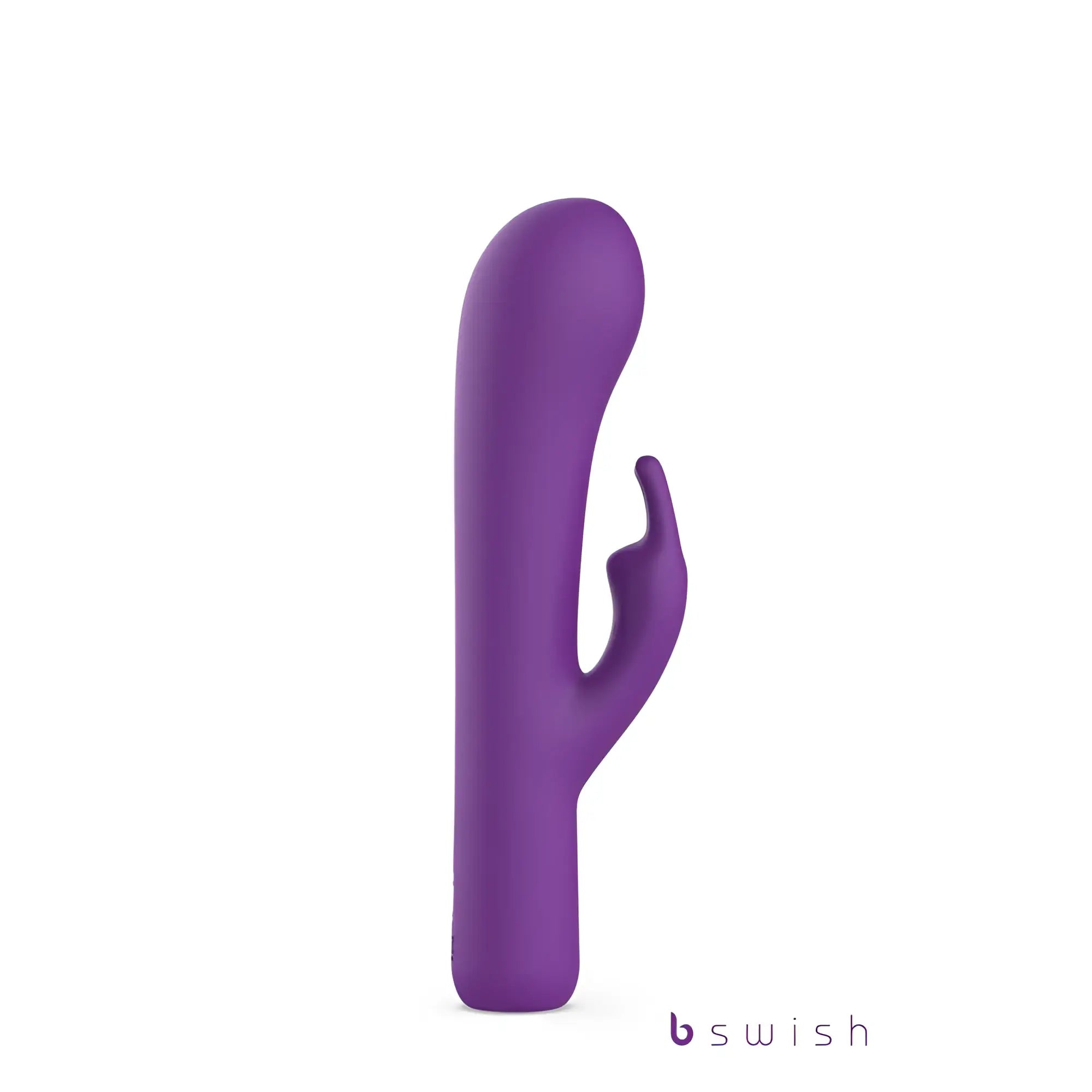 Bswish bwild bunny infinite deluxe purple silicone rabbit-shaped vibrator with smooth matte finish and ergonomic design
