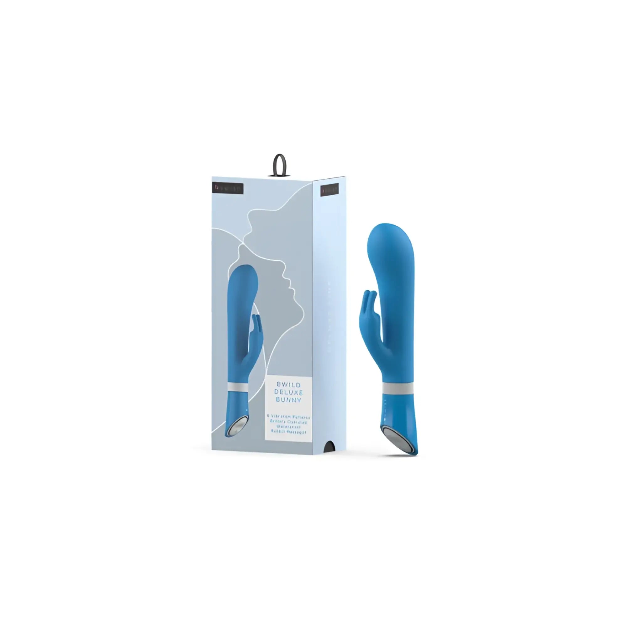 Bswish bwild deluxe bunny blue lagoon silicone rabbit vibrator with silver metallic accents for personal pleasure