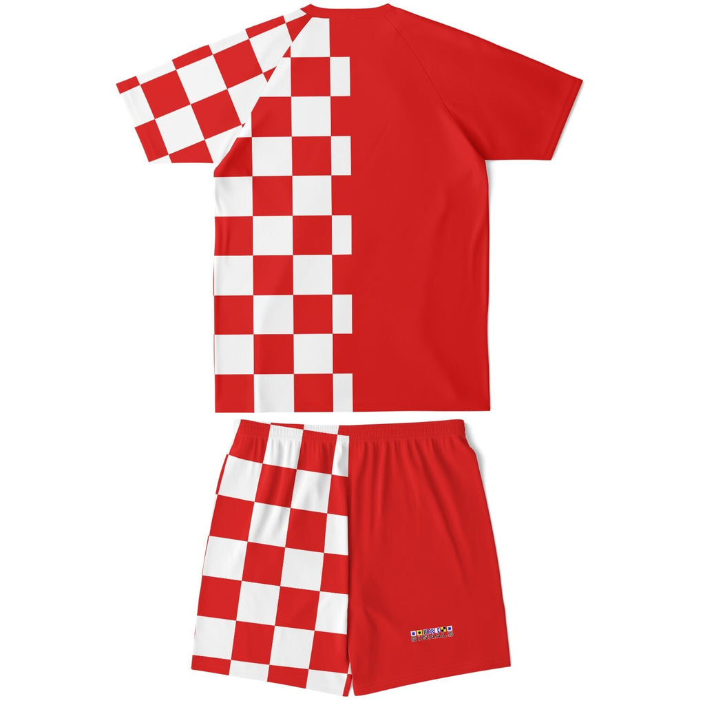 Maris Equi Men's Signals "DANGER" Nautical Signal Flag Inspired Shorts And Top Set