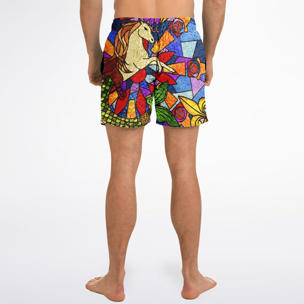 Maris Equi Stained Glass Seahorse Men's Swim Shorts