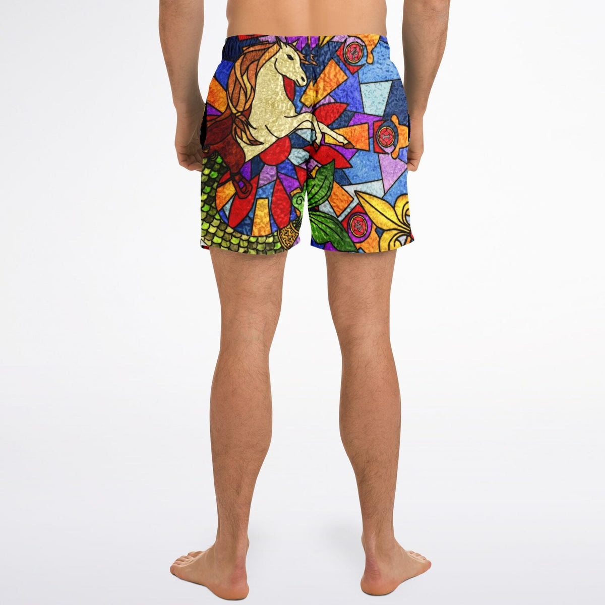Maris Equi Stained Glass Seahorse Men's Swim Shorts