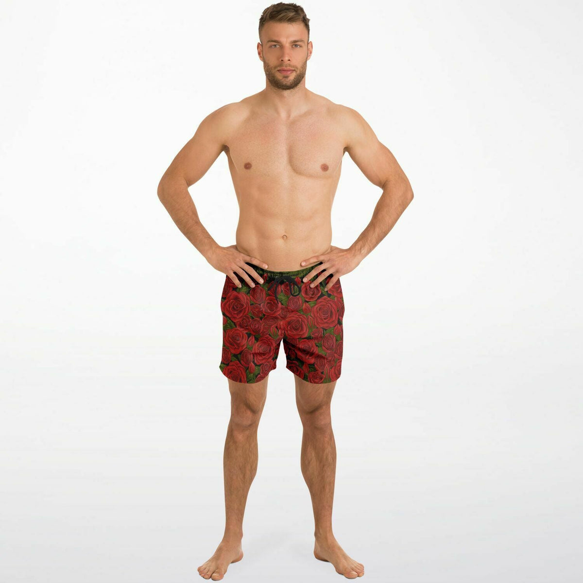 Maris Equi Rozen Red Rose Men's Swim Shorts