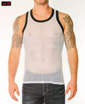 Go Softwear 4205 Men's Chain Link Mesh Tank Top - White