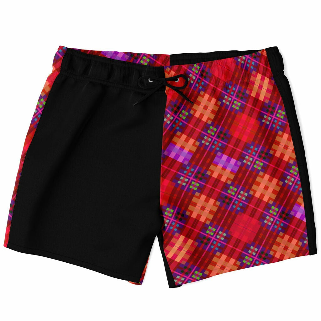 Maris Equi Red Tartan Men's Swim Shorts