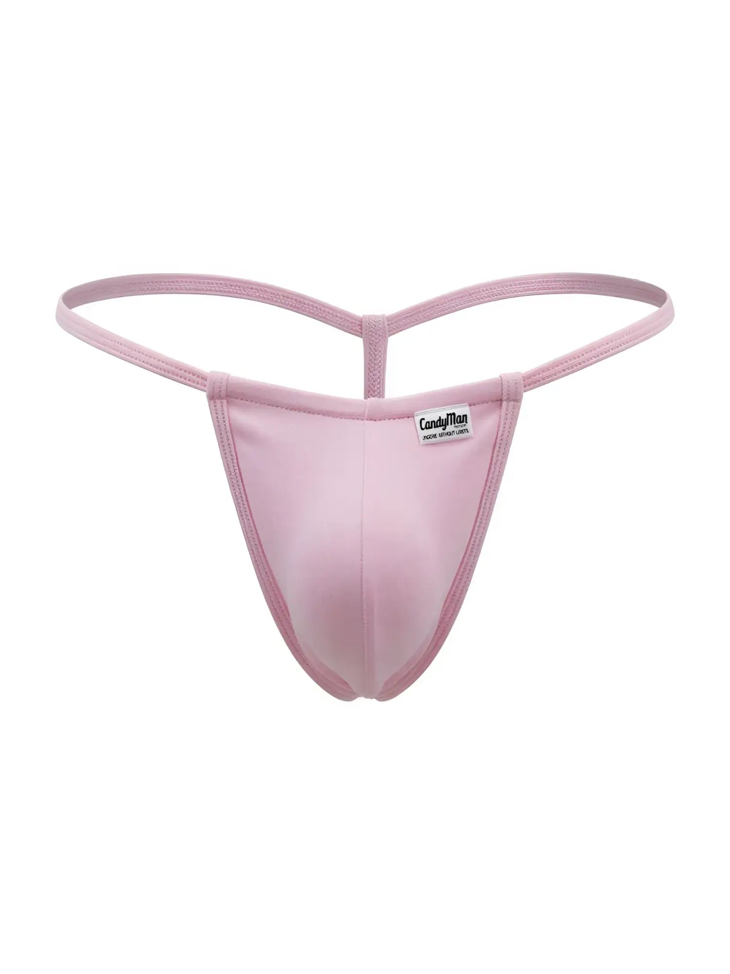 Front view of CandyMan 9586 G-string in baby pink.