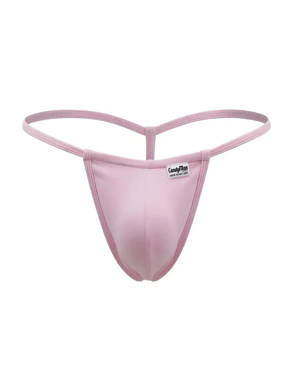 Front view of CandyMan 9586 G-string in baby pink.