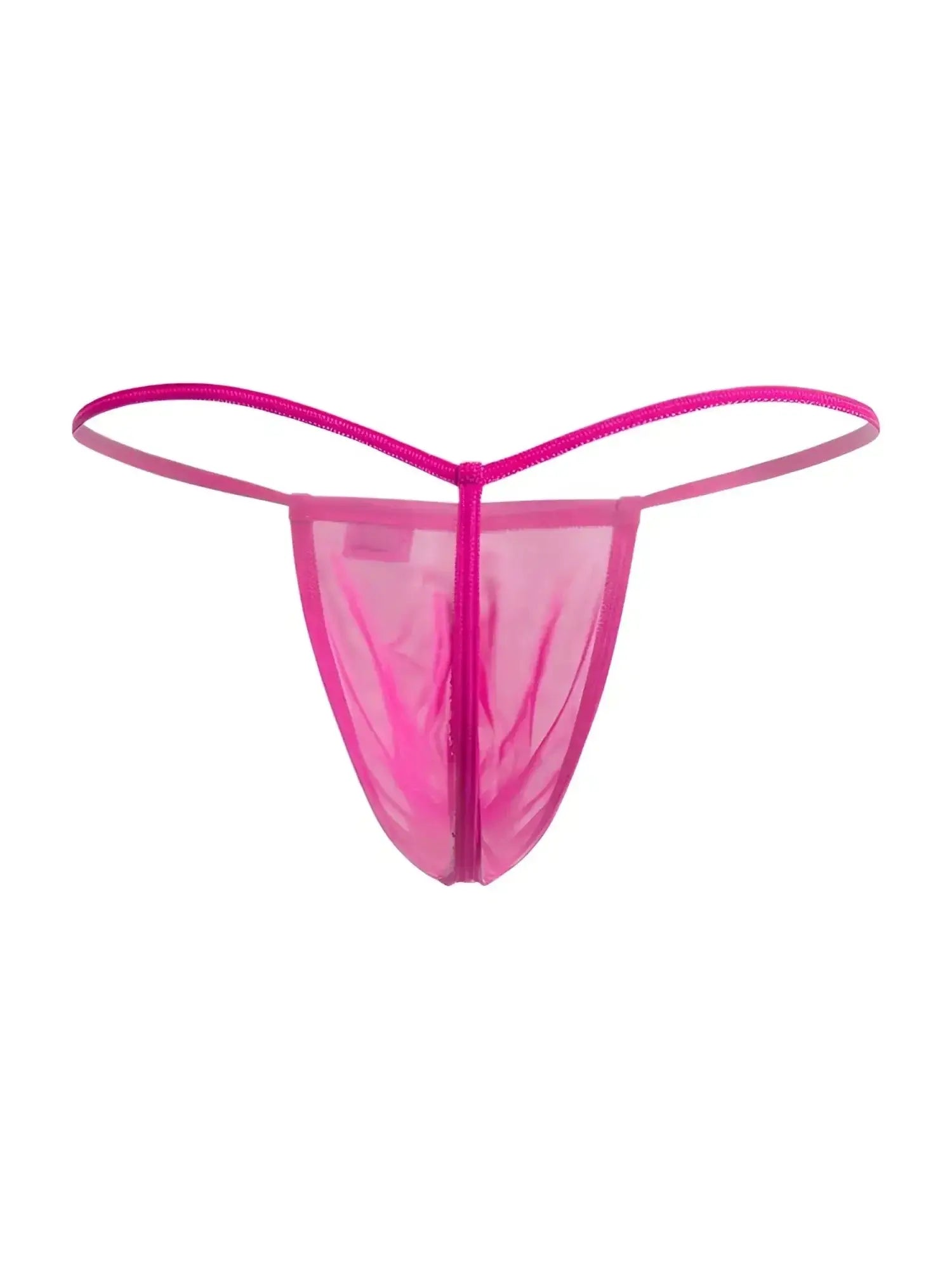 Front view of the CandyMan 9586 G-String in magenta.