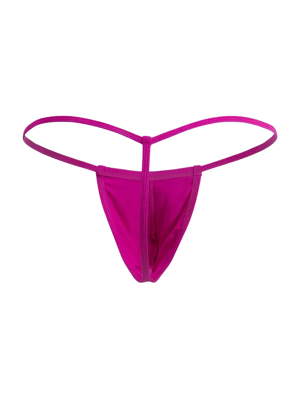 Front view of CandyMan 9586 magenta G-string underwear on a white background.