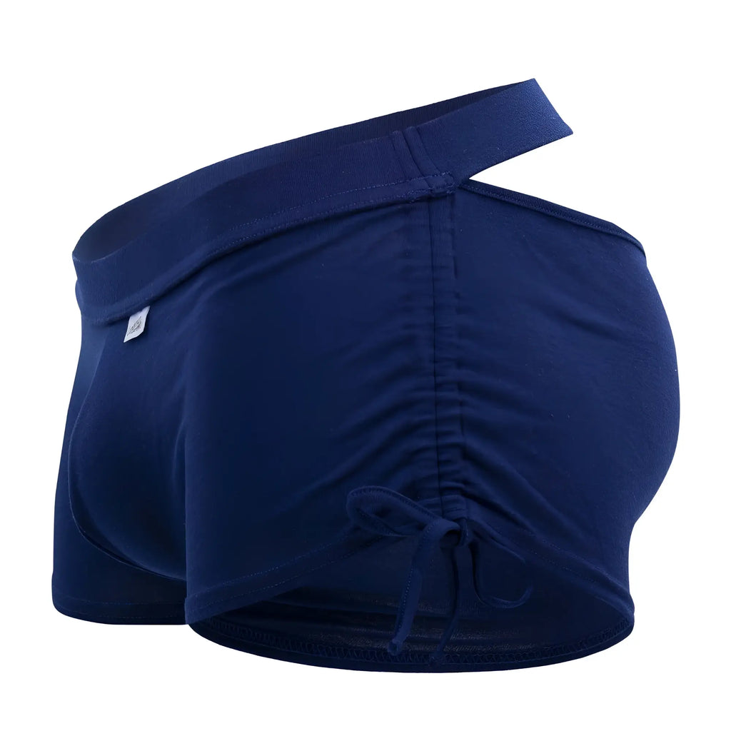 Navy cotton briefs with elastic waistband and back drawstring from CandyMan 99602X lounge pajama shorts