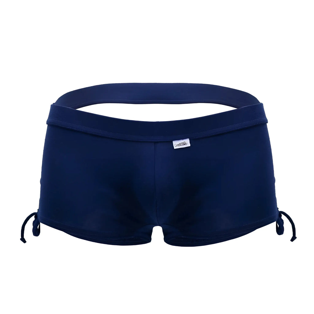 Navy cotton briefs with side ties and small brand tag on waistband from candyman 99602x lounge pajama shorts collection