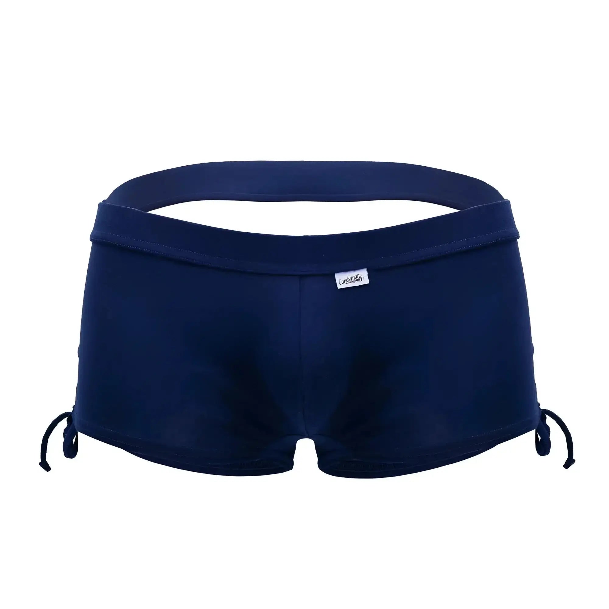 Navy cotton briefs with side ties and a small brand tag on the waistband candyMan 99602X lounge pajama shorts