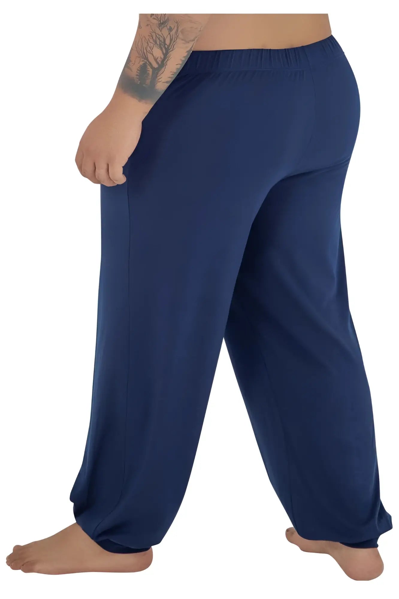 Navy blue candy man 99603x lounge pajama pants with elastic waist made from soft comfortable fabric