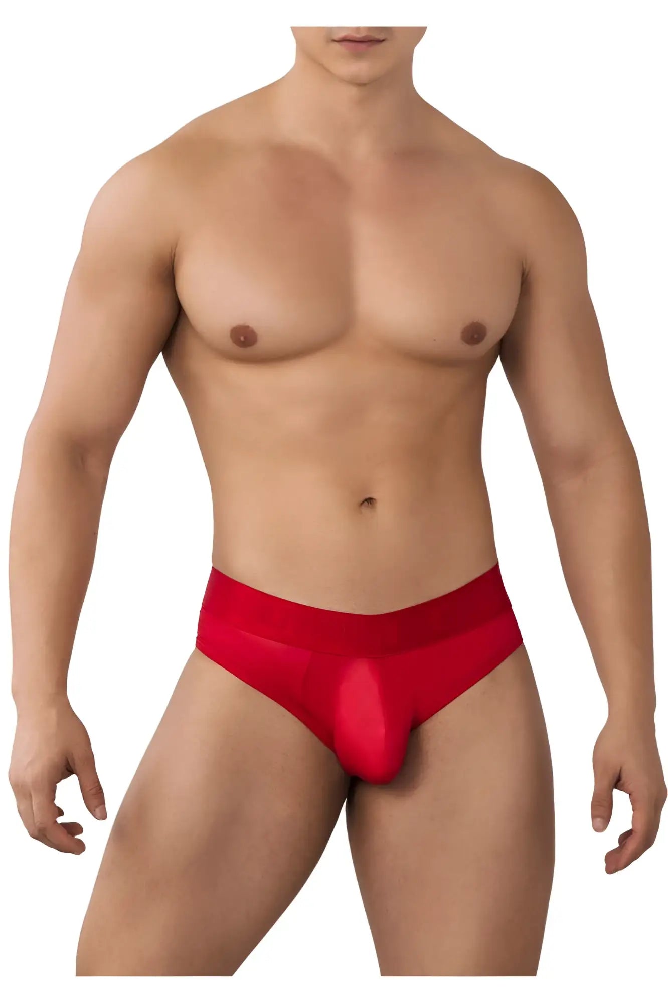 Red satin shorty briefs by candyman 99641 showcasing smooth fabric and vibrant red color for stylish comfort
