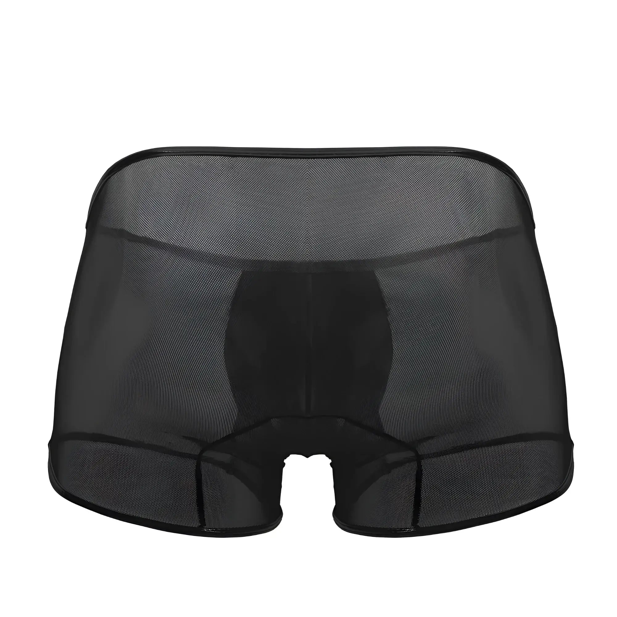 Black mesh briefs candyman 99737 mesh trunks in black with sheer breathable fabric and reinforced seams
