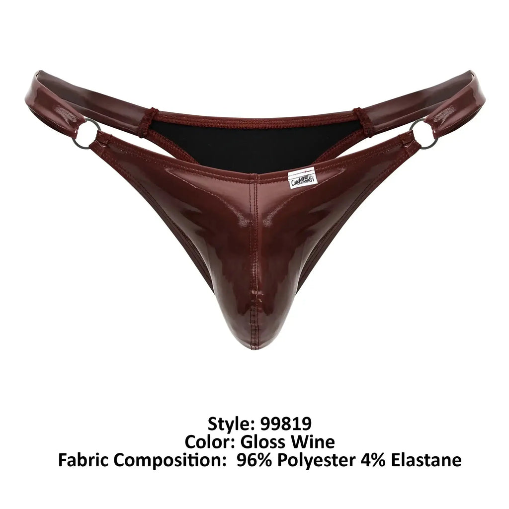CandyMan 99819 dom thong in gloss wine color made of shiny polyester and elastane with a sleek design