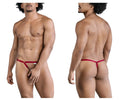 Red CandyMan 99852 nudist thong with central clasp and adjustable side straps for comfortable wear
