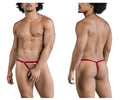 Red CandyMan 99852 nudist thong with central clasp and adjustable side straps for comfortable wear