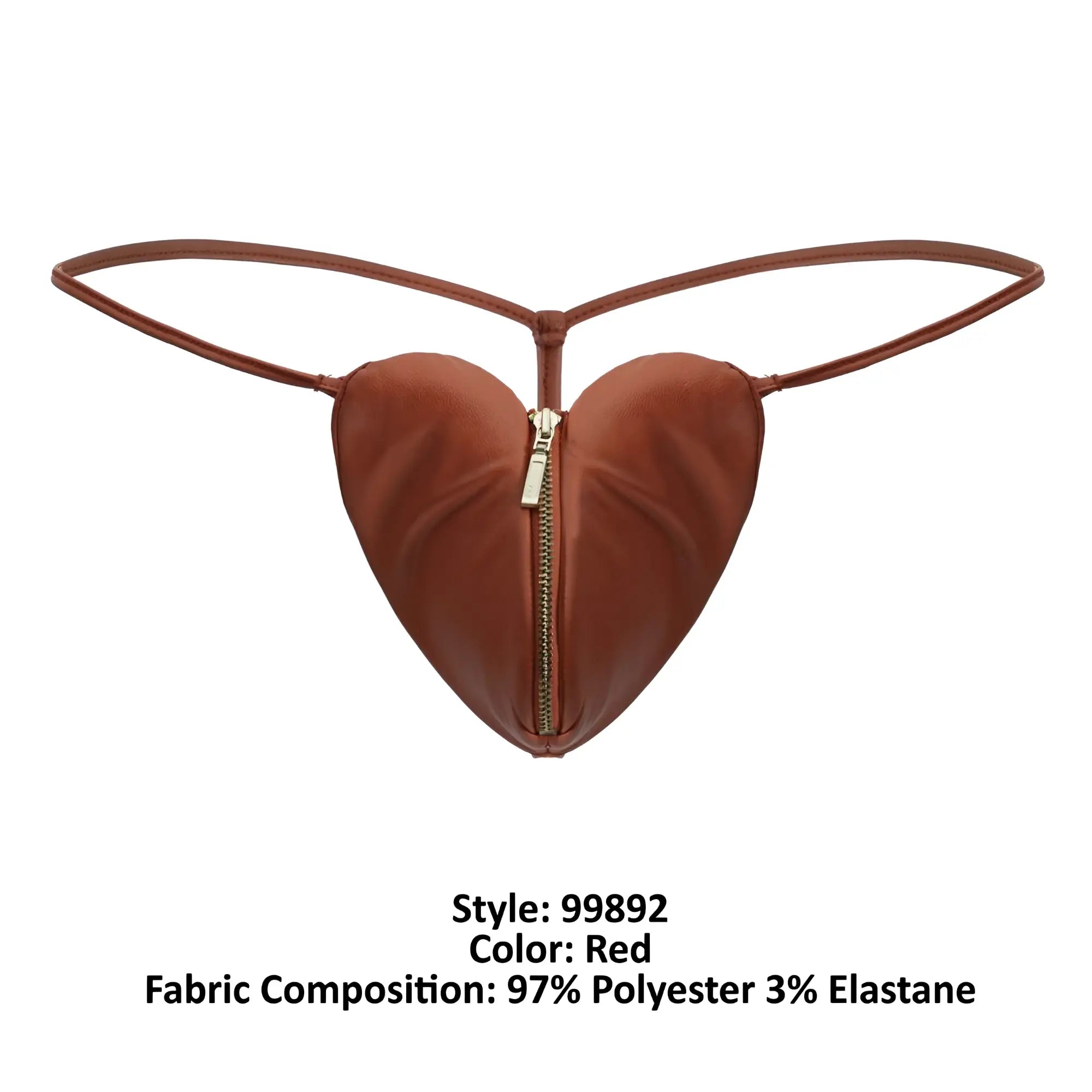 Red heart-shaped pouch candyMan 99892 with thin straps and central zipper for stylish storage and carrying