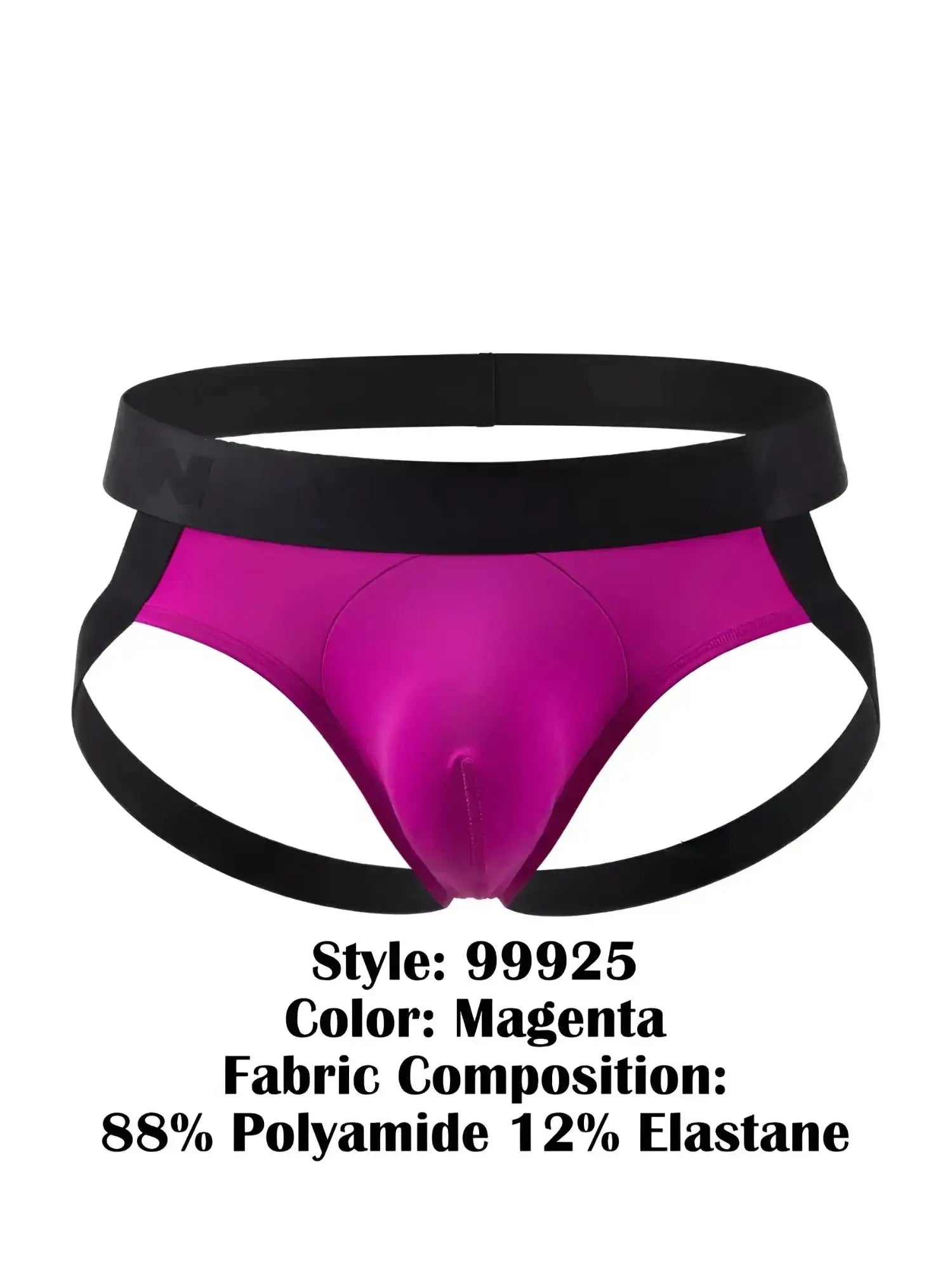 CandyMan 99925 jockstrap in magenta, front view product shot.