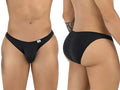 CandyMan 99928 bikini in black, shown from front and back views.