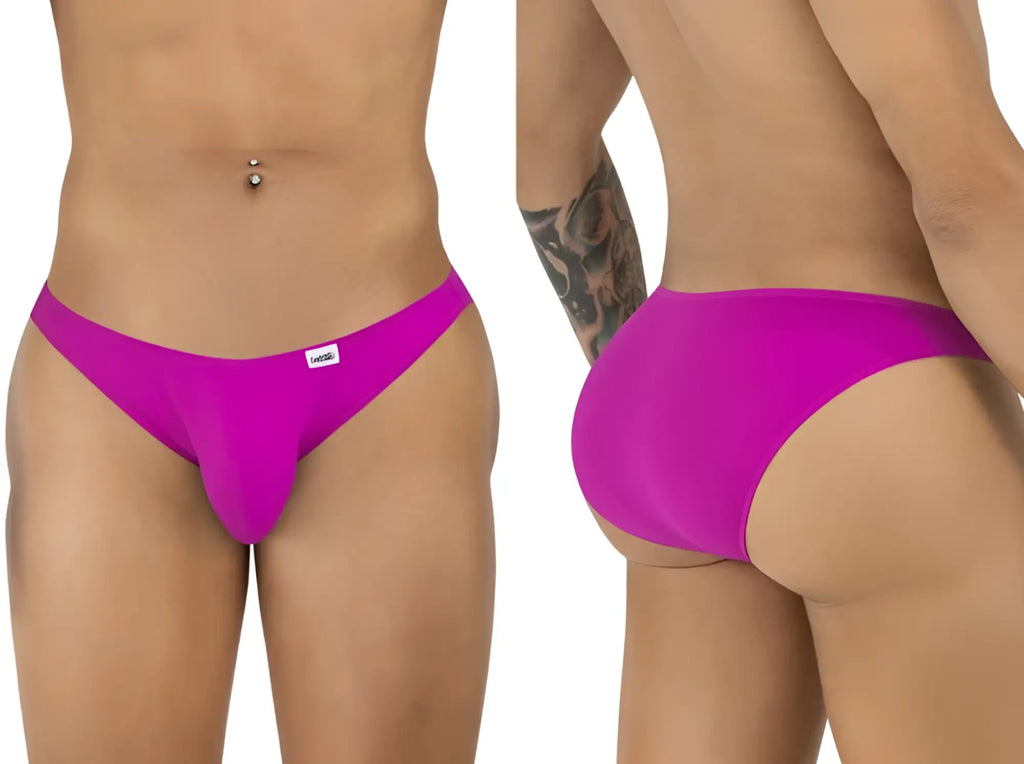 CandyMan 99928 bikini in magenta shown from the front and back view.