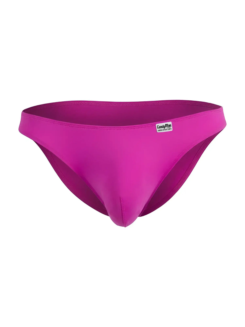 Front view of the magenta CandyMan 99928 bikini underwear.