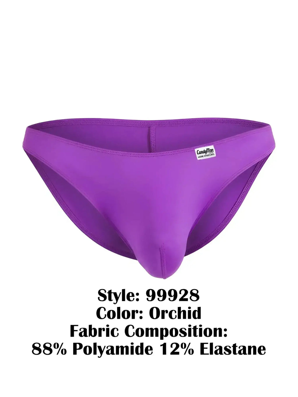 Front view of the CandyMan 99928 Bikini in Orchid color.
