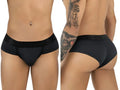 Front and back view of CandyMan 99932 black briefs on a model.