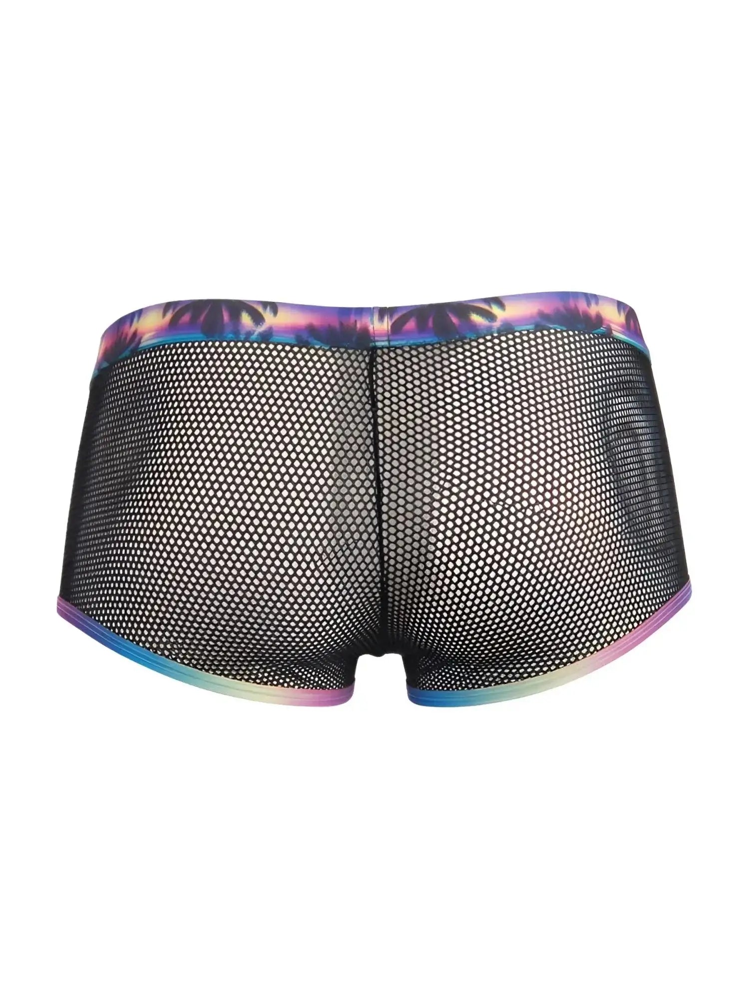 CandyMan 99934 black mesh trunks, back view.