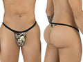 CandyMan 99939 thong in camo, showing front and back views of the underwear.